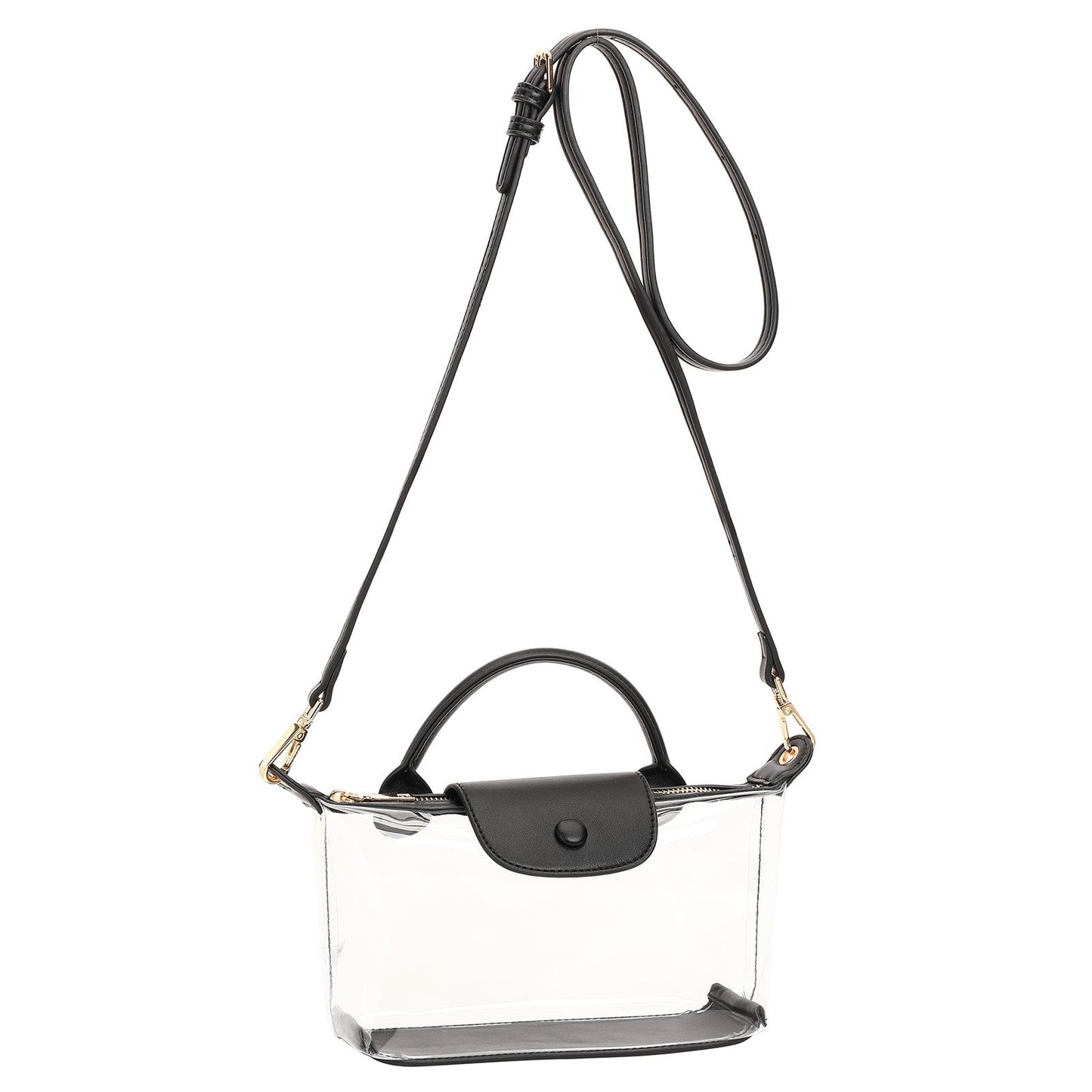 Premium Clear Crossbody Bag with Privacy Base | Stadium Approved