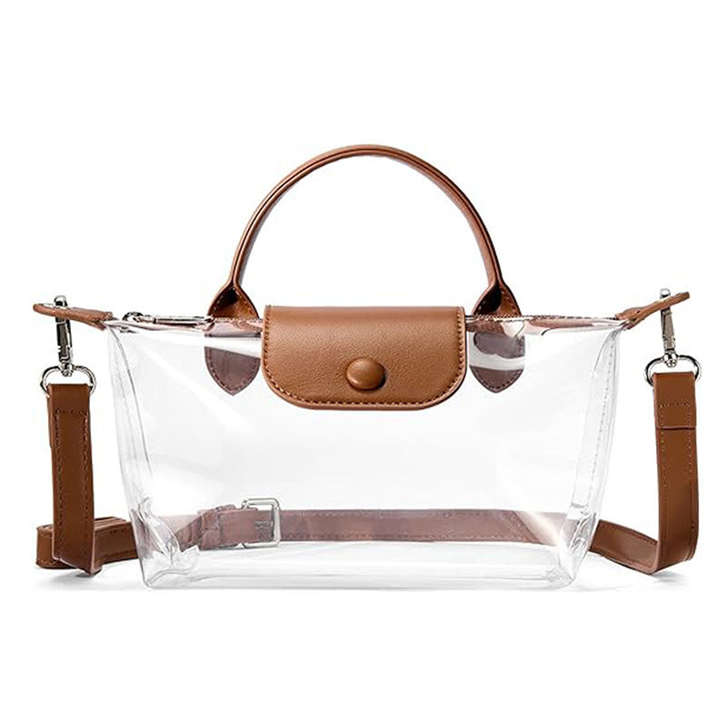 Premium Clear Crossbody Bag with Privacy Base | Stadium Approved