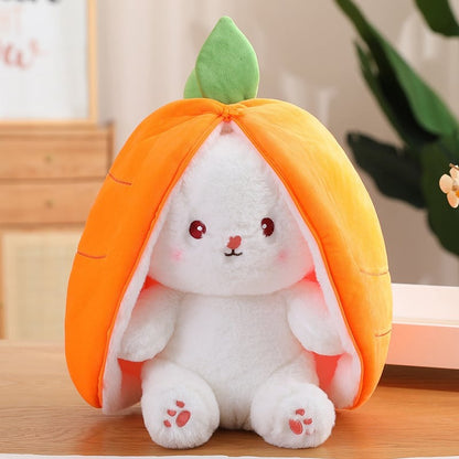 🐰Hide-and-Seek Reversible Bunny Plush (Strawberry🍓 & Carrot🥕 Edition)