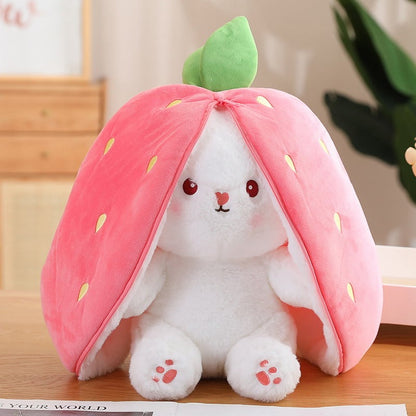 🐰Hide-and-Seek Reversible Bunny Plush (Strawberry🍓 & Carrot🥕 Edition)