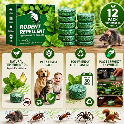 🌿 Natural Peppermint Rodent Repellent – 12 Pack, Half Price Today!
