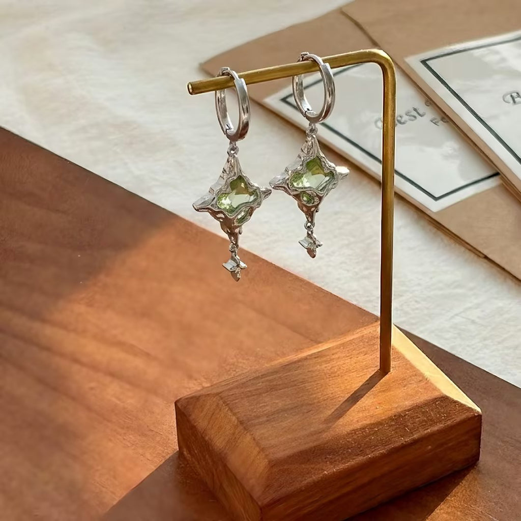 Nebula Molten Star Hoop Earrings