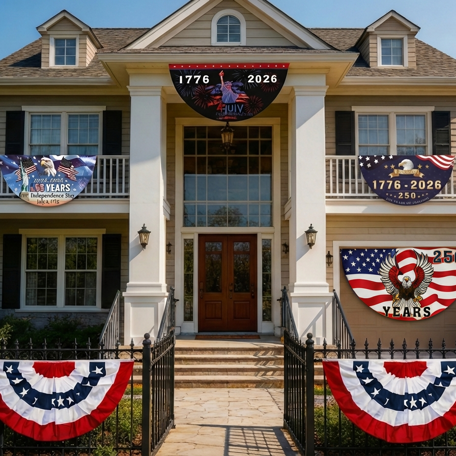 250th Anniversary USA Bunting Flag | Heavy-Duty & Fade Resistant