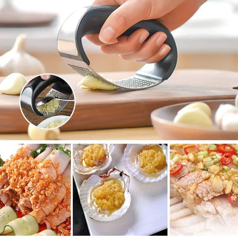 Premium Stainless Steel Multi-Purpose Garlic Press