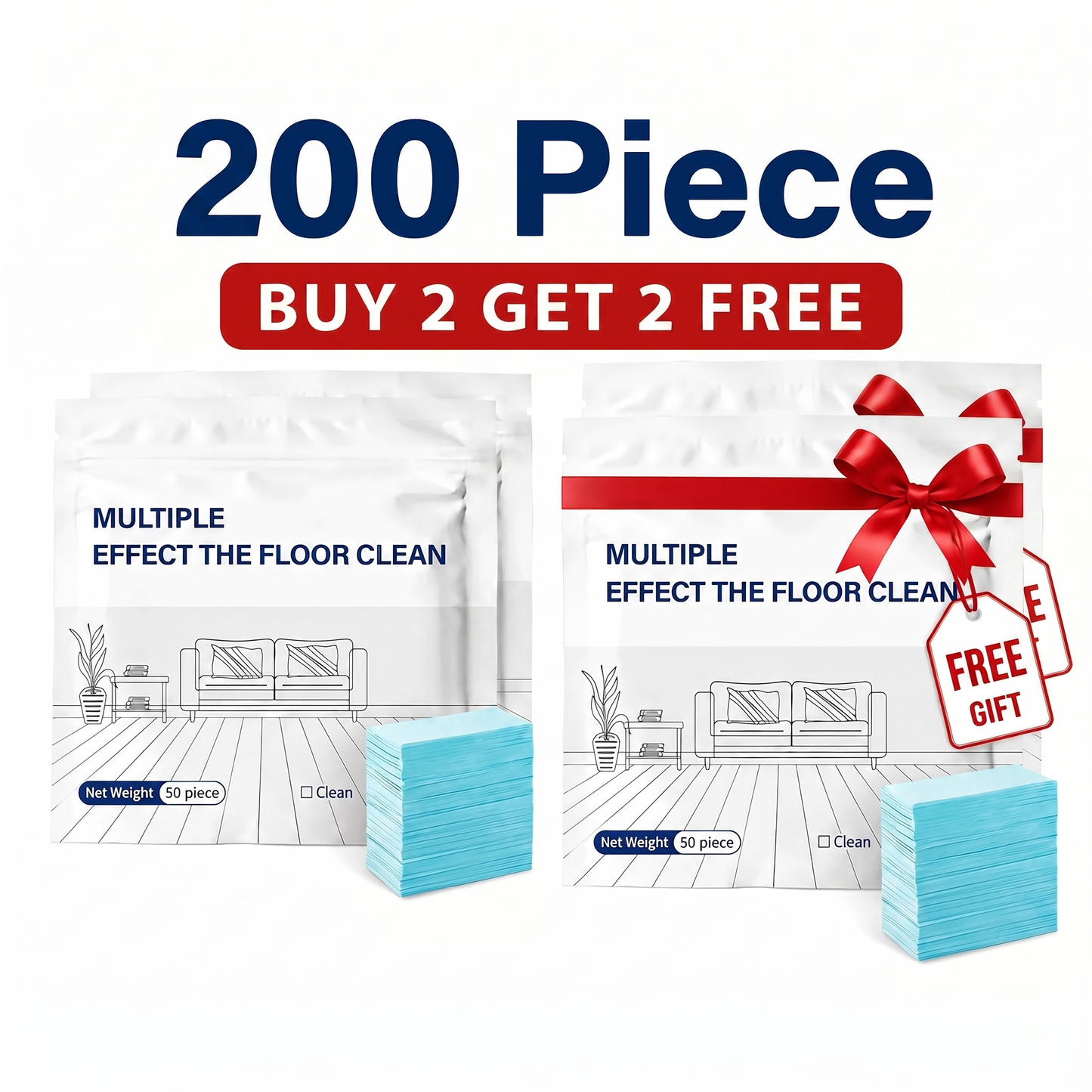 🔥Multi-Surface Floor Cleaning Tablets – Concentrated Cleaner for Hardwood, Tile, Laminate & More