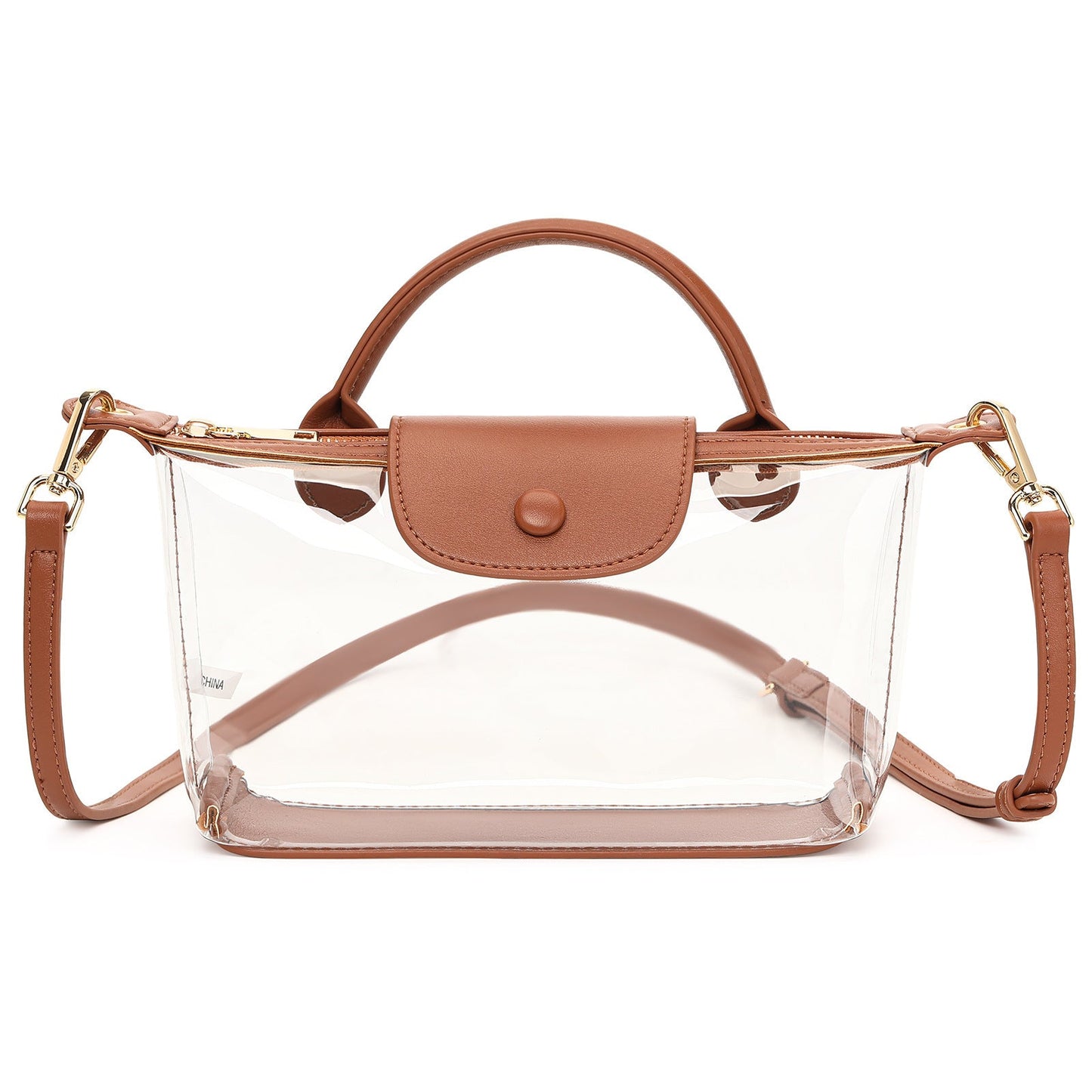 Premium Clear Crossbody Bag with Privacy Base | Stadium Approved