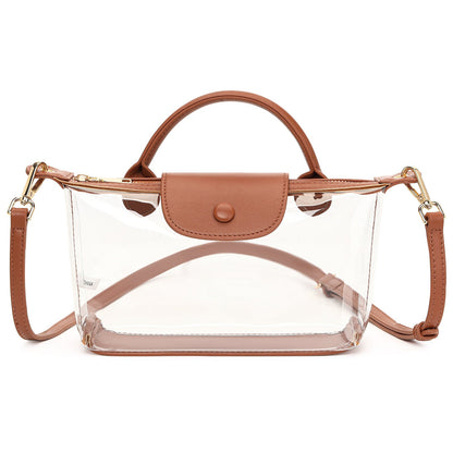 Premium Clear Crossbody Bag with Privacy Base | Stadium Approved