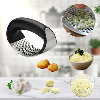 Premium Stainless Steel Multi-Purpose Garlic Press