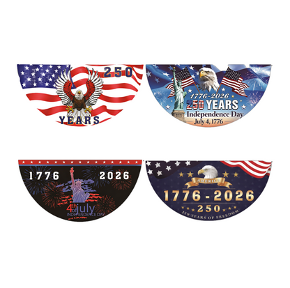 250th Anniversary USA Bunting Flag | Heavy-Duty & Fade Resistant