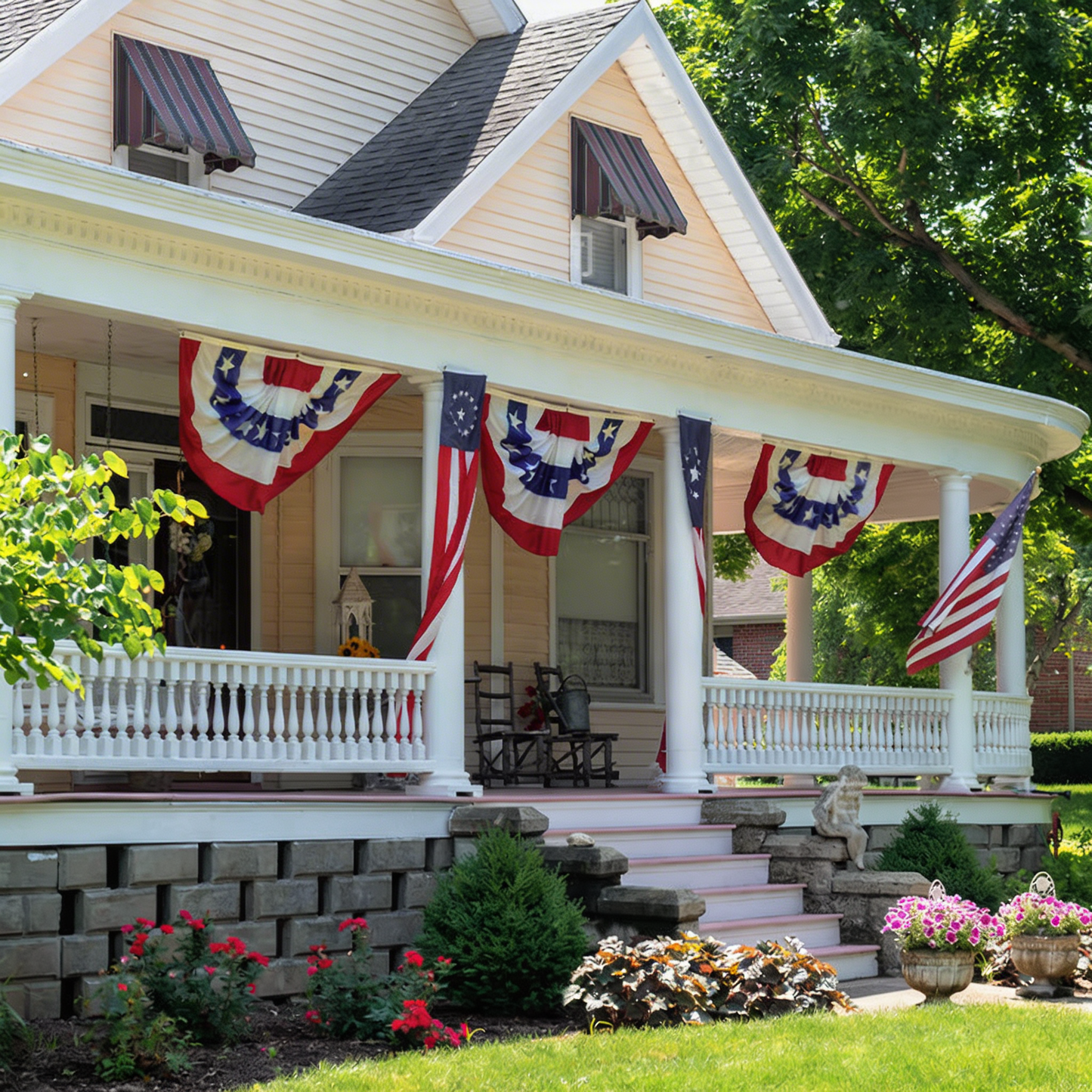 250th Anniversary USA Bunting Flag | Heavy-Duty & Fade Resistant