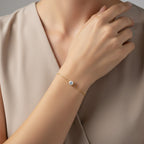 Elegant Dainty Charm Bracelet - 14K Gold Plated