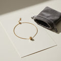 Minimalist Brushed Geometric Cube Necklace