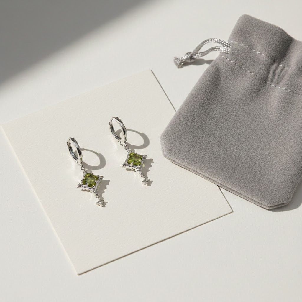 Nebula Molten Star Hoop Earrings