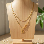 Celestial Double-Layer Star Pendant Necklace