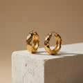 Artisanal Molten Texture Hoop Earrings