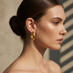 Artisanal Molten Texture Hoop Earrings